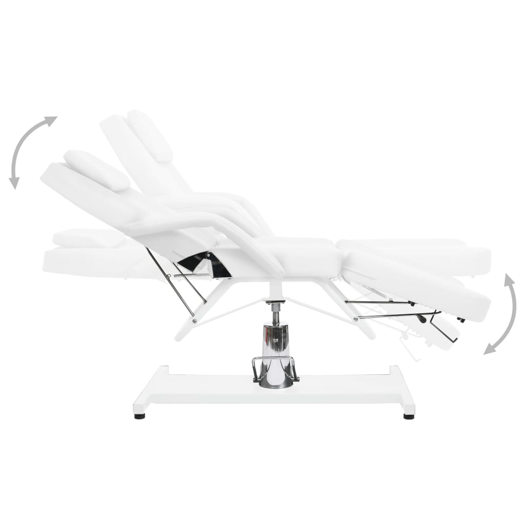 Table de massage blanche 180x62x(87-112) cm