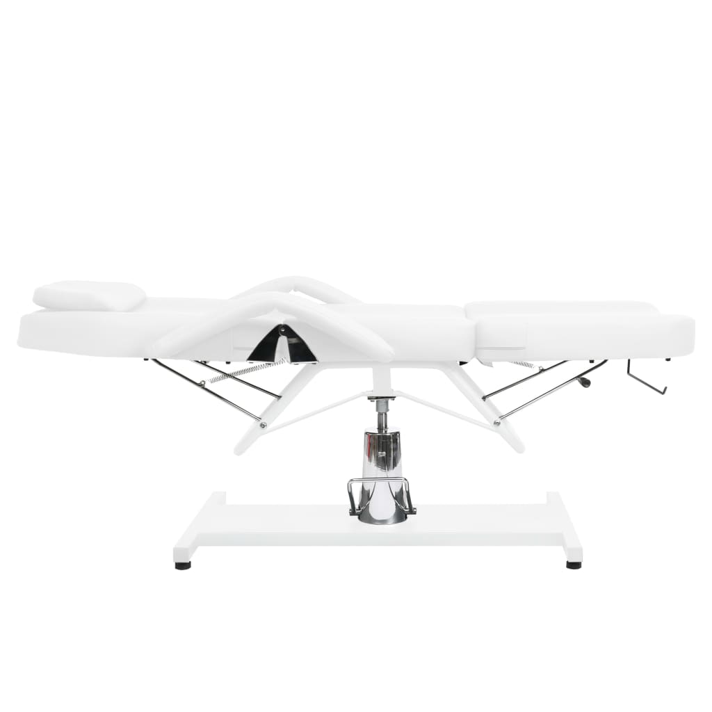 Table de massage blanche 180x62x(87-112) cm