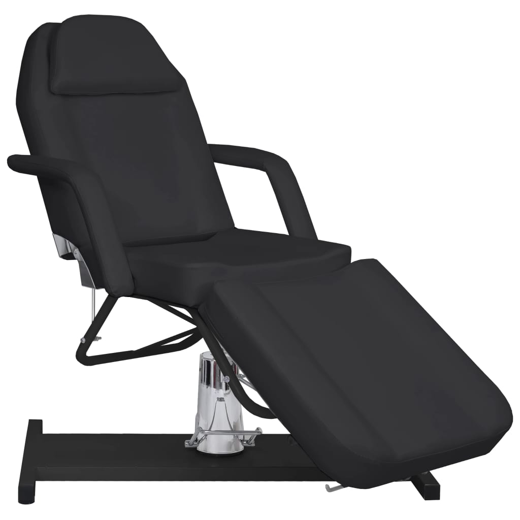 Table de massage noire 180x62x(87-112) cm