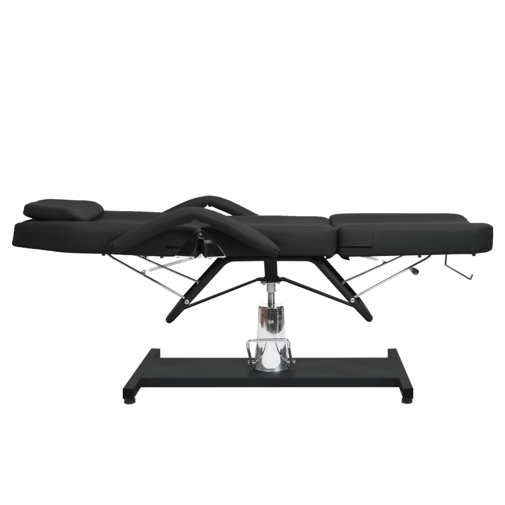 Table de massage noire 180x62x(87-112) cm