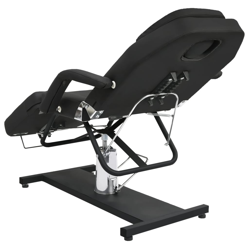 Table de massage noire 180x62x(87-112) cm