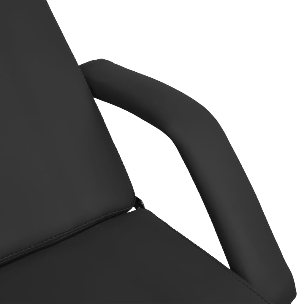 Table de massage noire 180x62x(87-112) cm