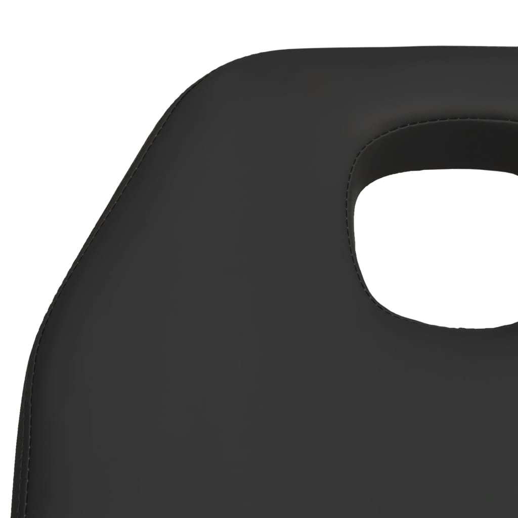 Table de massage noire 180x62x(87-112) cm