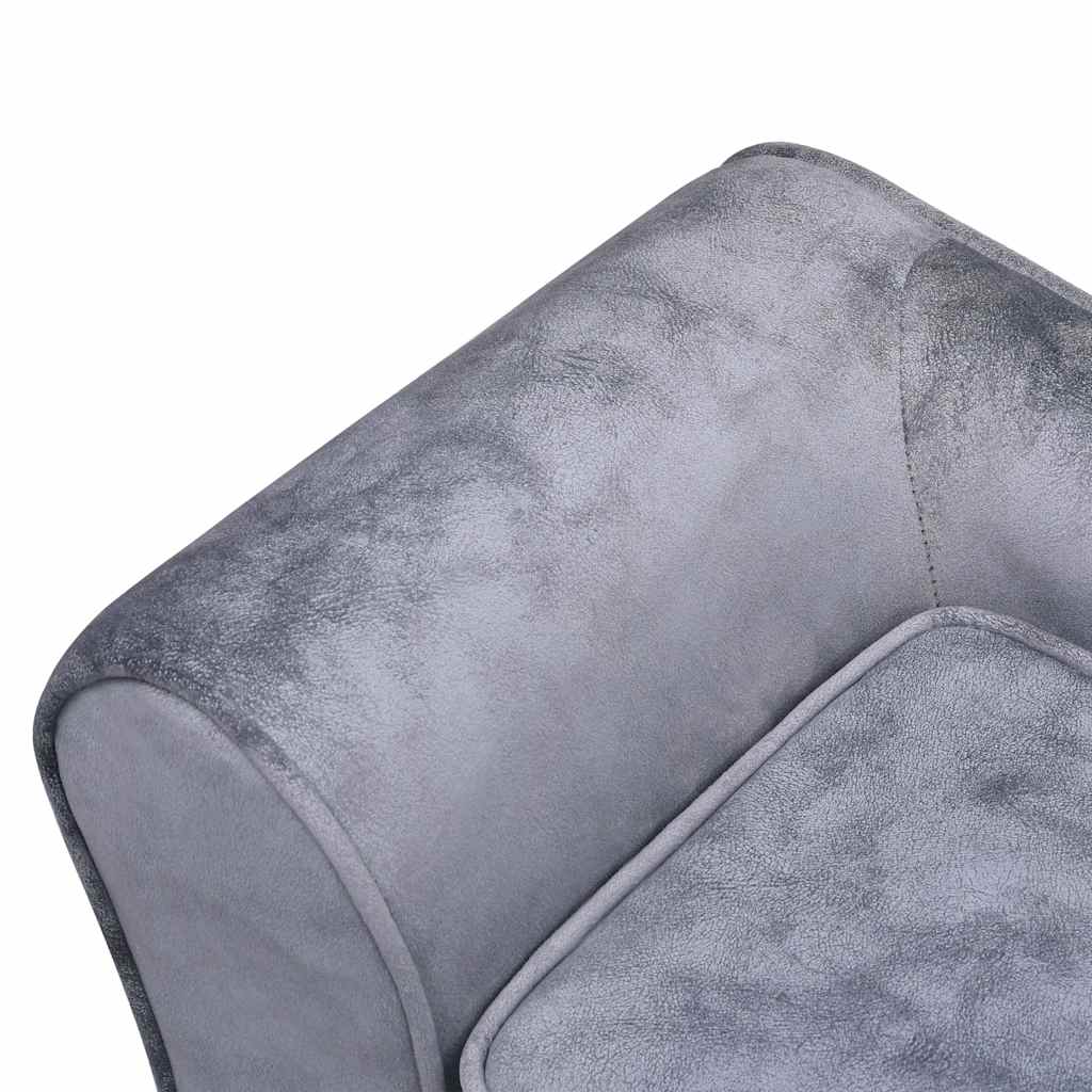 Hundesofa Grau 57x34x36 cm Plüsch