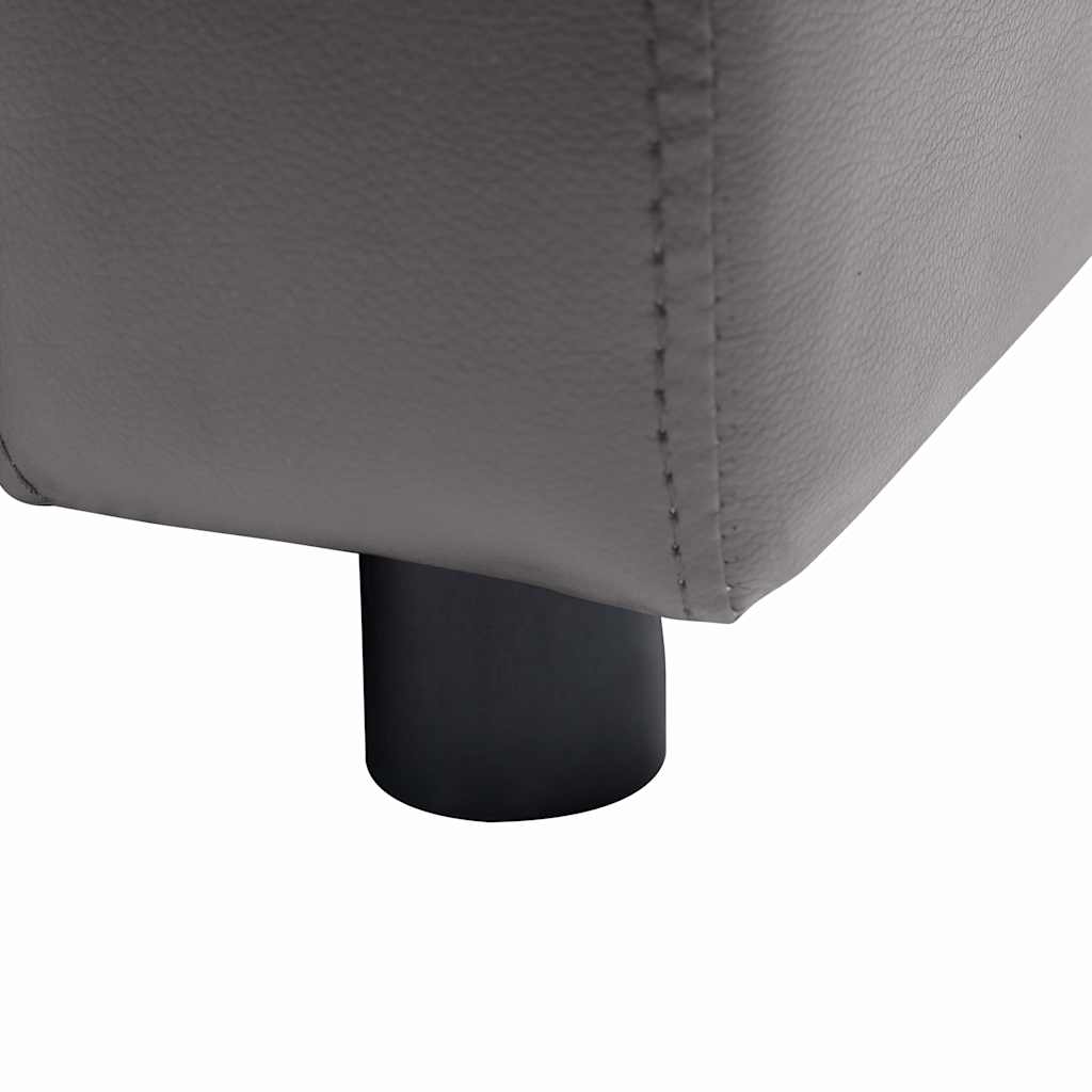 Hundesofa Grau 80x50x40 cm Kunstleder