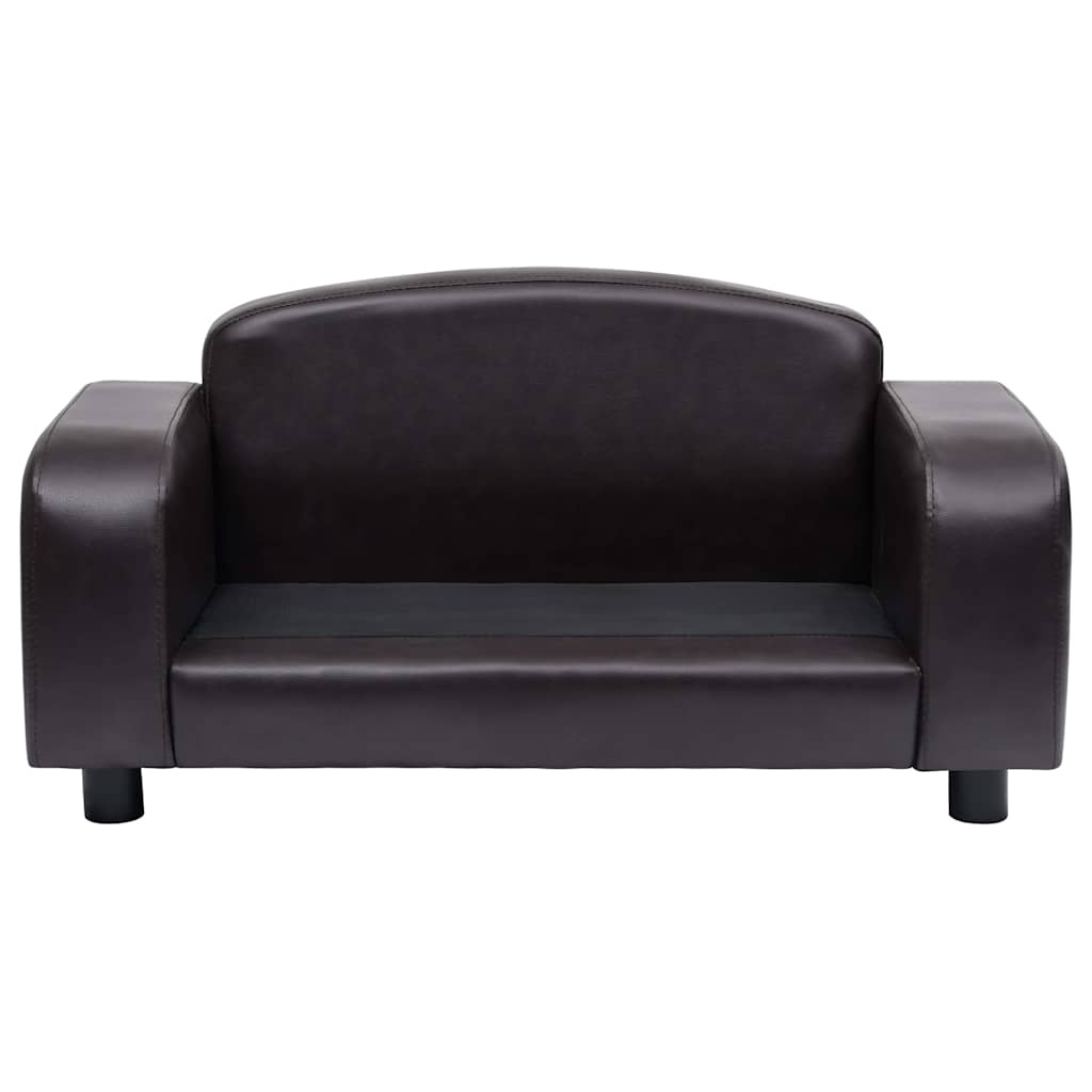 Hundesofa Braun 80x50x40 cm Kunstleder