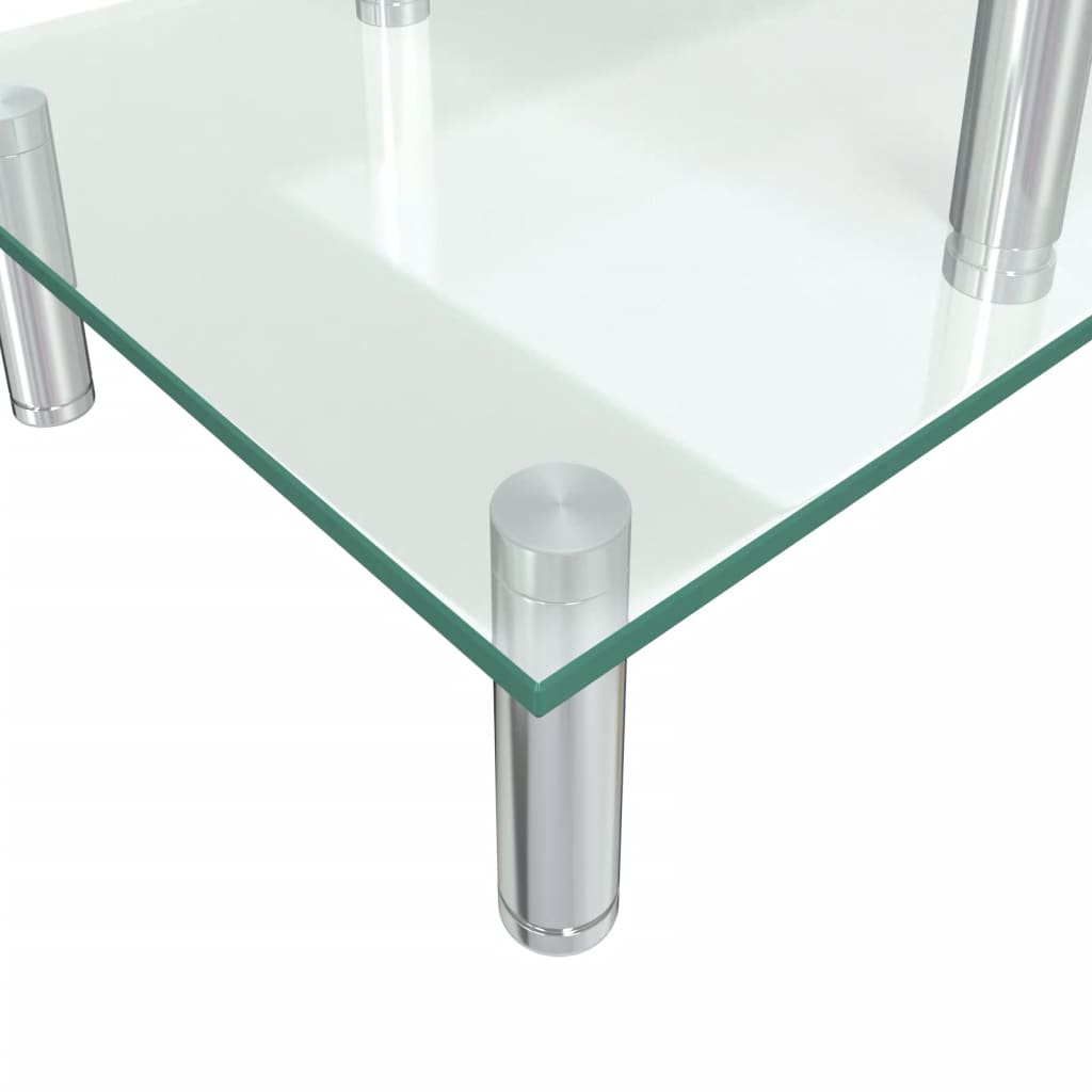 Monitor Stand 2-Tier Transparent Glass