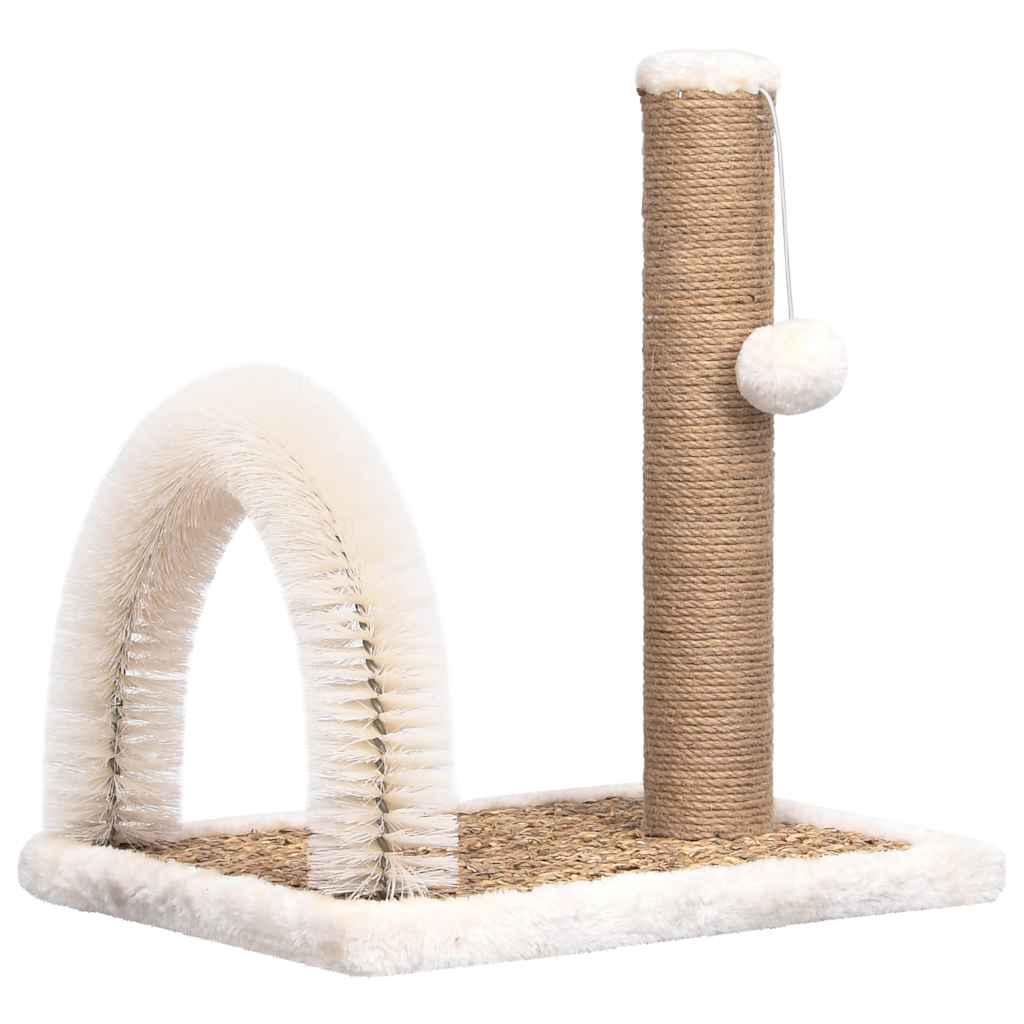 Katzenbaum mit Fellpflegebogen und Kratzsäule
