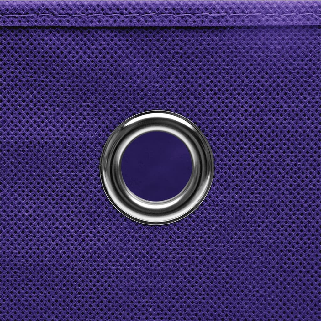 Storage Boxes 10 pcs. Non-Woven Fabric 28x28x28 cm Purple