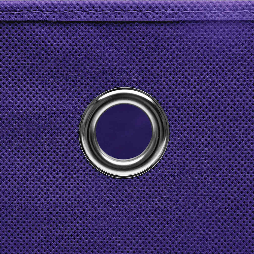 Boîtes de rangement avec couvercles 10 pièces 28x28x28 cm Violet