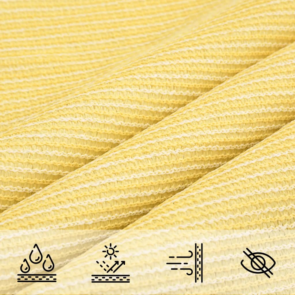 Sonnensegel 160 g/m² Beige 3x4x5 m HDPE