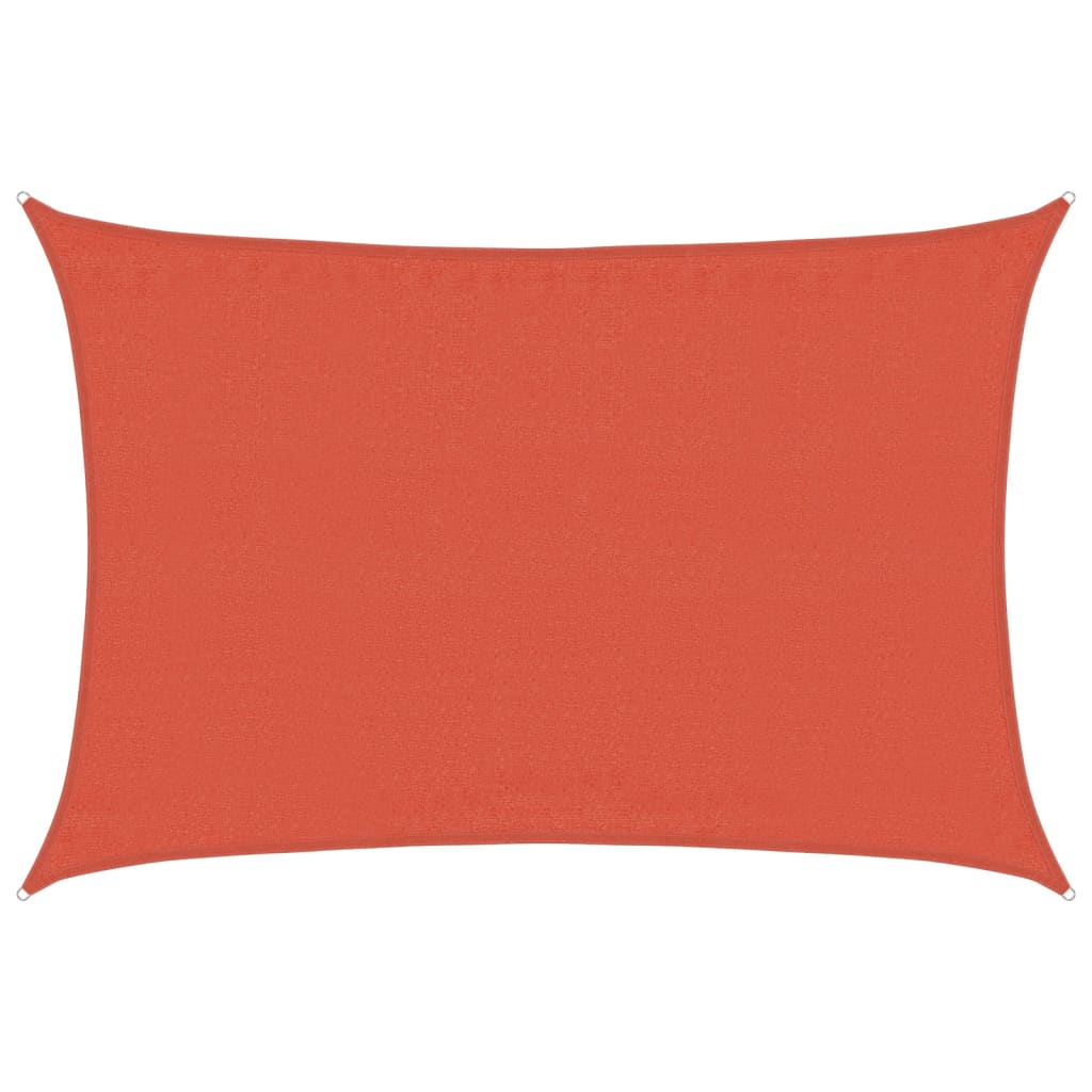 Sonnensegel 160 g/m² Rechteckig Terrakottarot 3,5x4,5 m HDPE