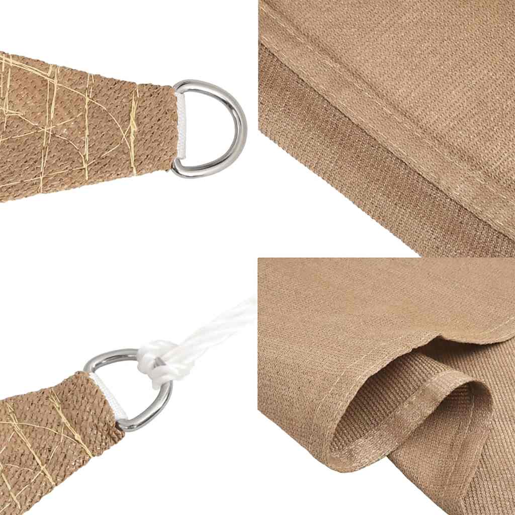Sonnensegel 160 g/m² Taupe 2,5x3 m HDPE
