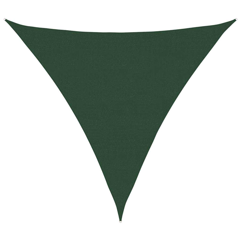 Sonnensegel 160 g/m² Dreieckig Dunkelgrün 6x6x6 m HDPE