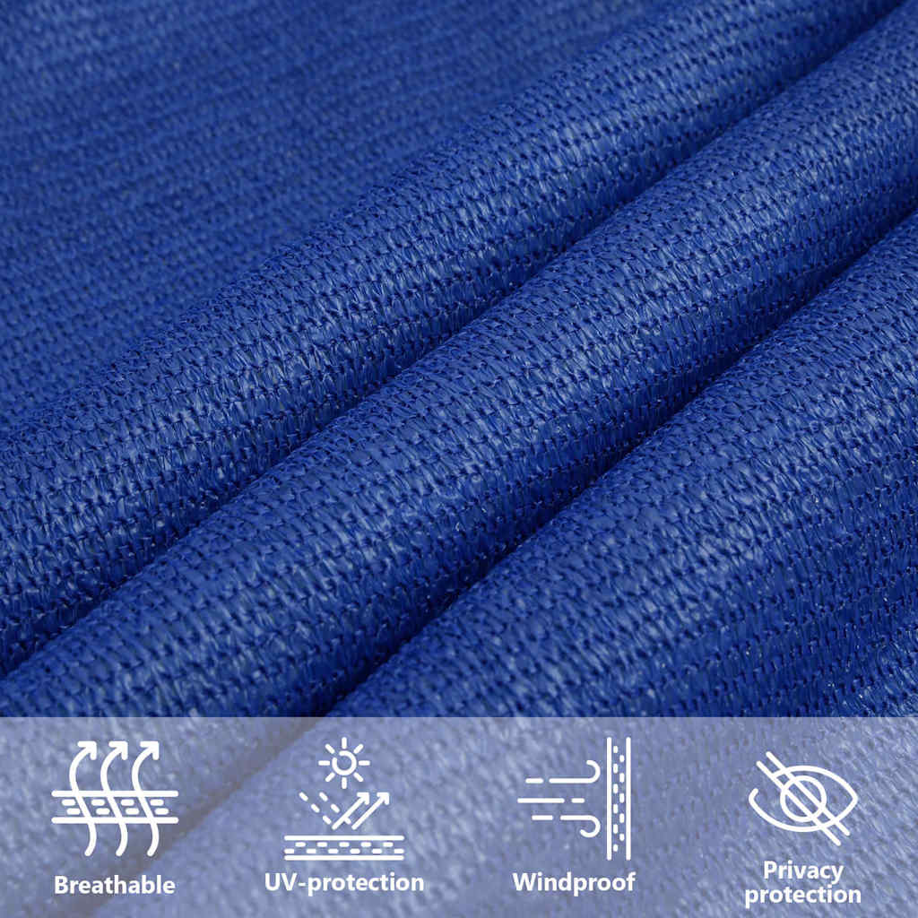 Sonnensegel 160 g/m² Rechteckig Blau 3,5x5 m HDPE