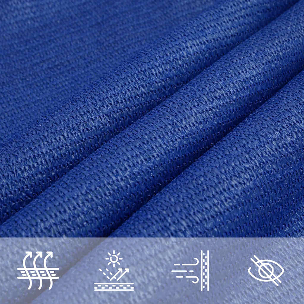 Sonnensegel 160 g/m² Dreieckig Blau 4x5x5 m HDPE