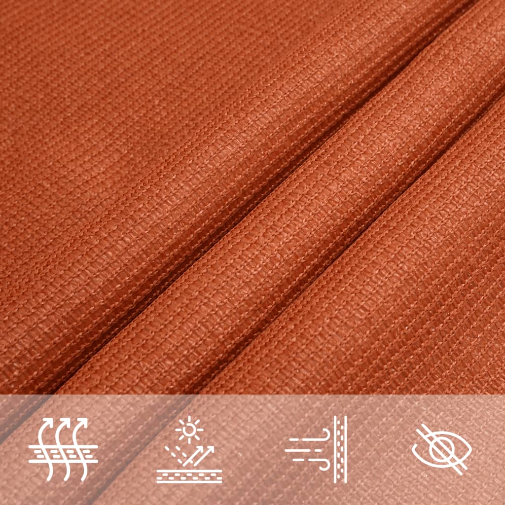 Sonnensegel 160 g/m² Rechteckig Orange 3x6 m HDPE