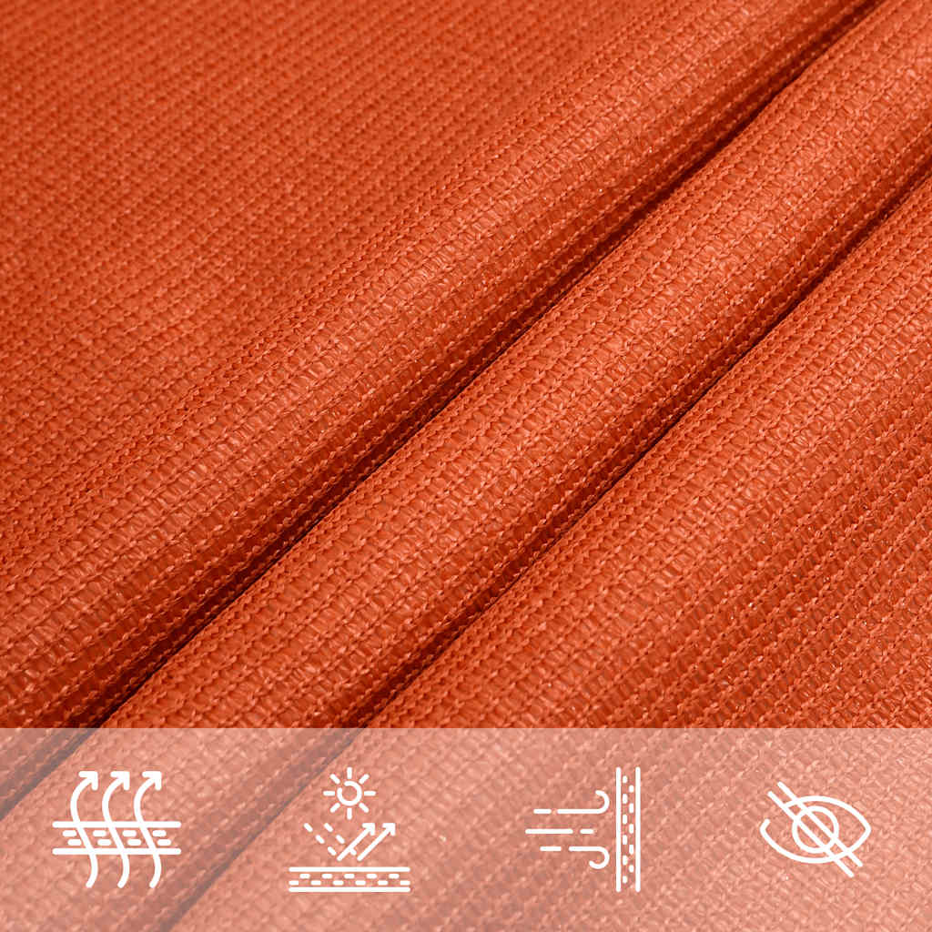 Sonnensegel 160 g/m² Rechteckig Orange 4x5 m HDPE