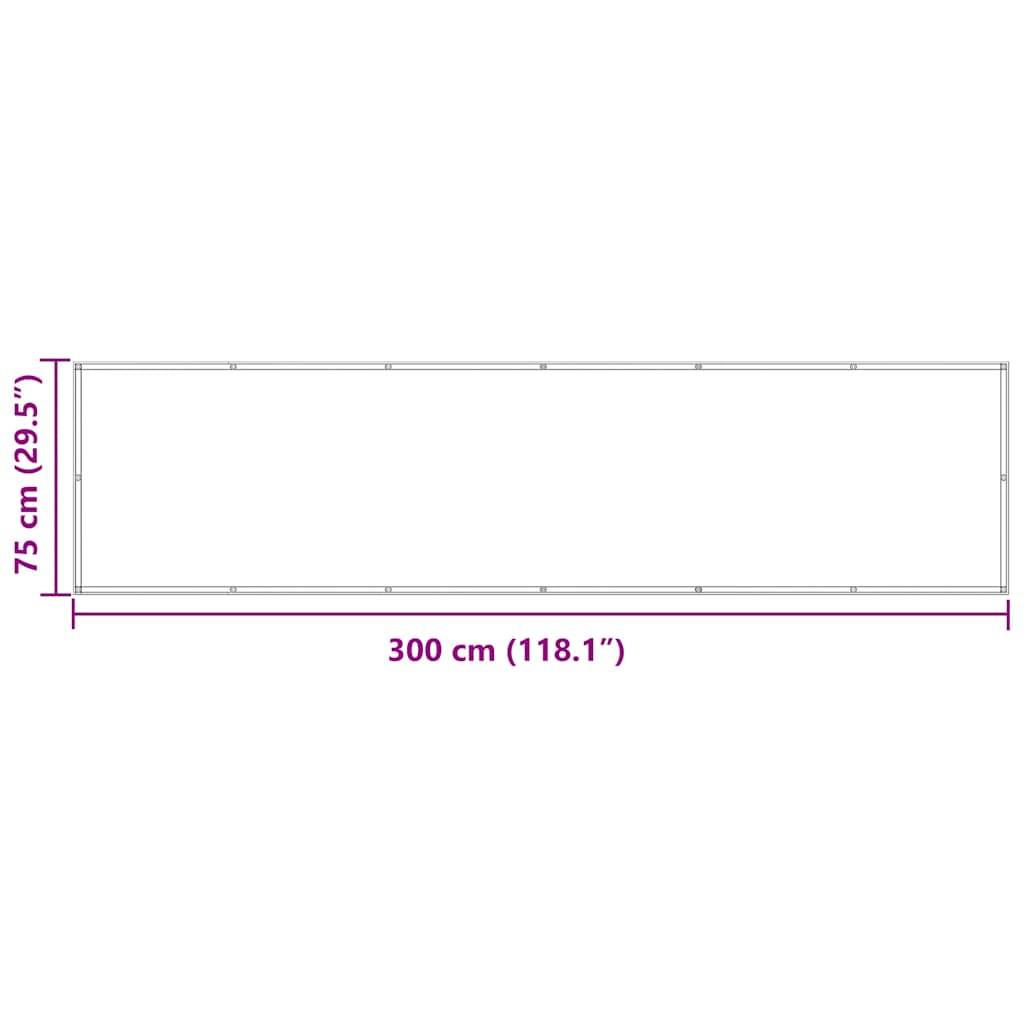 Balkon-Sichtschutz Anthrazit 75x300 cm Oxford-Gewebe