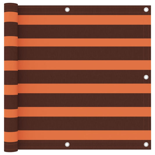 Balkon-Sichtschutz Orange und Braun 90x600 cm Oxford-Gewebe