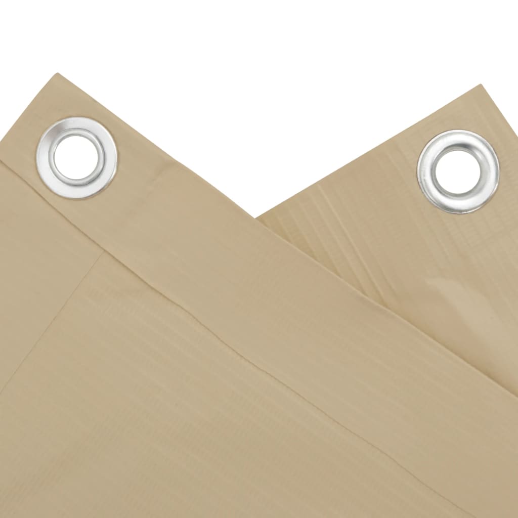 Balkon-Sichtschutz Beige 75x300 cm Oxford-Gewebe