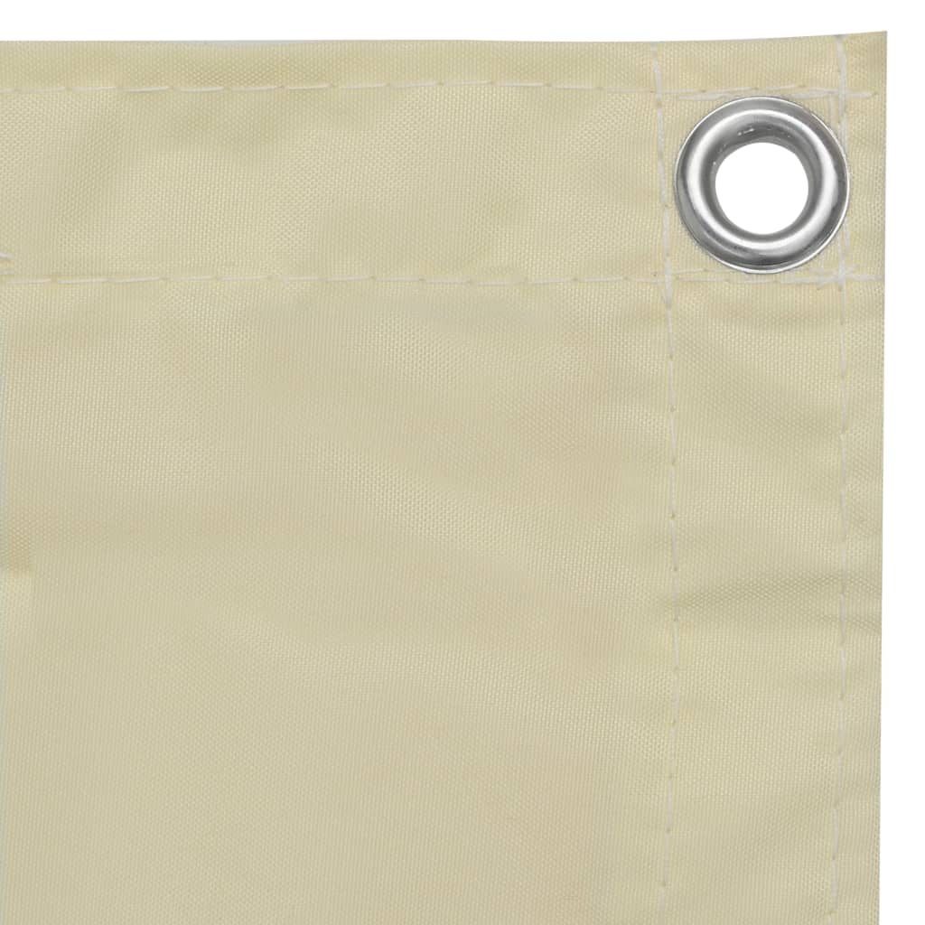 Balkon-Sichtschutz Creme 90x300 cm Oxford-Gewebe