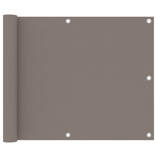 Balkon-Sichtschutz Taupe 75x600 cm Oxford-Gewebe