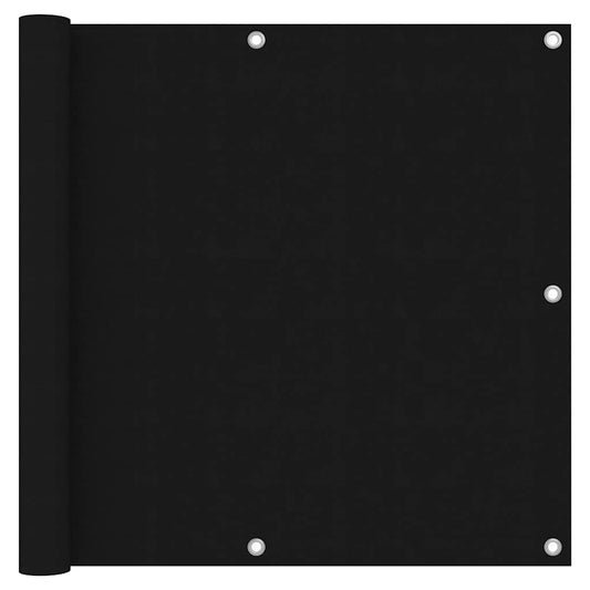 Balkon-Sichtschutz Schwarz 90x300 cm Oxford-Gewebe