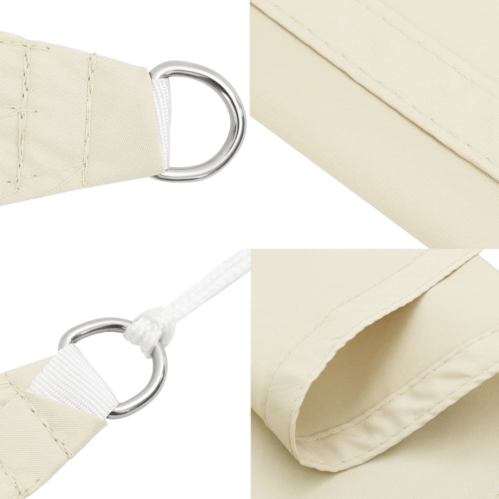 Sonnensegel Oxford-Gewebe Rechteckig 5x8 m Creme