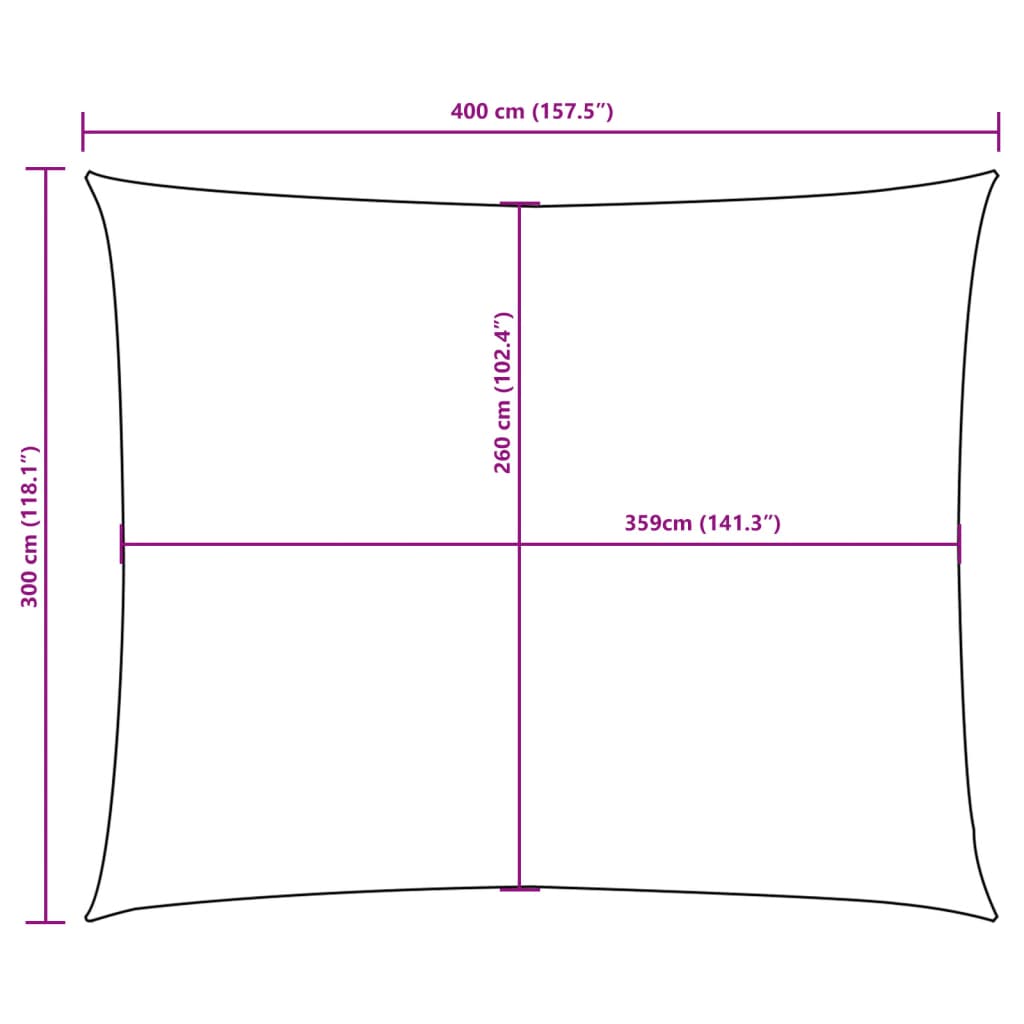 Sonnensegel Oxford-Gewebe Rechteckig 3x4 m Terrakotta-Rot
