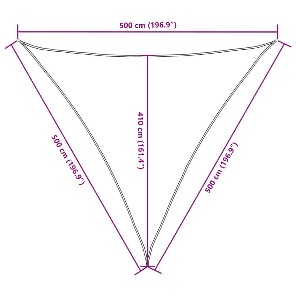 Sonnensegel Oxford-Gewebe Dreieckig 5x5x5 m Blau