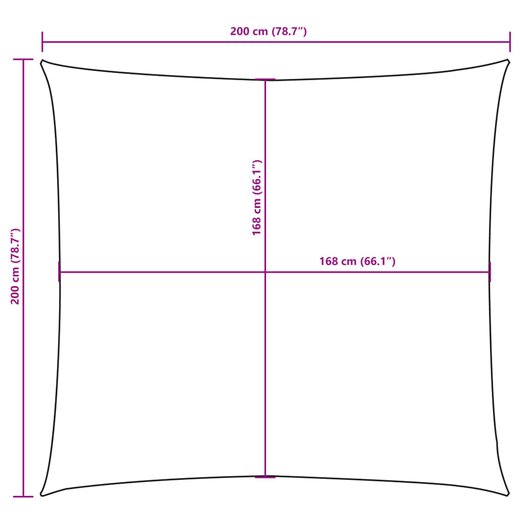 Sonnensegel Oxford-Gewebe Quadratisch 2x2 m Rot