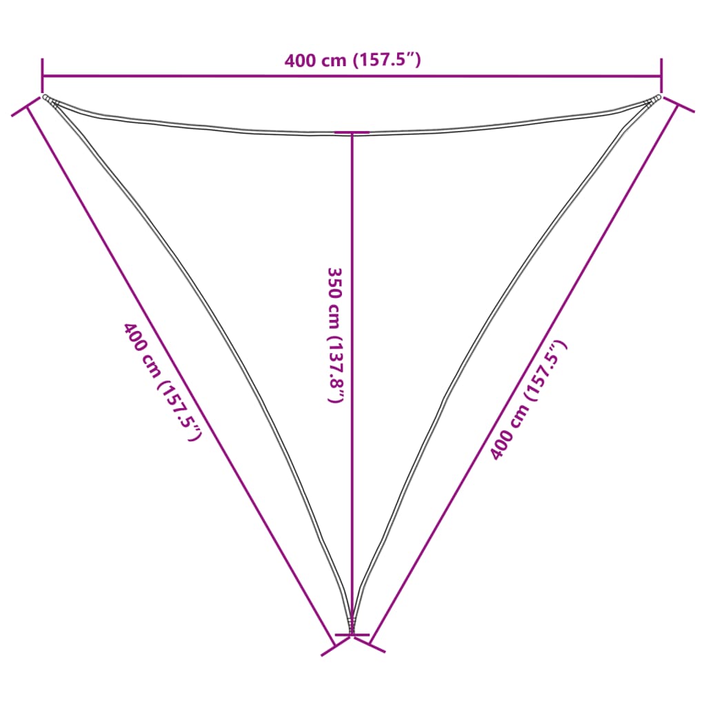 Sonnensegel Oxford-Gewebe Dreieckig 4x4x4 m Rot