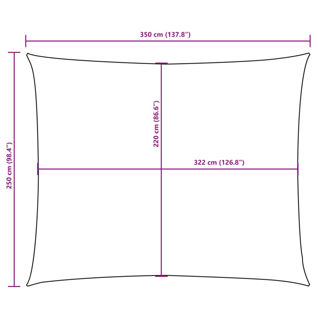 Sonnensegel Oxford-Gewebe Rechteckig 2,5x3,5 m Orange