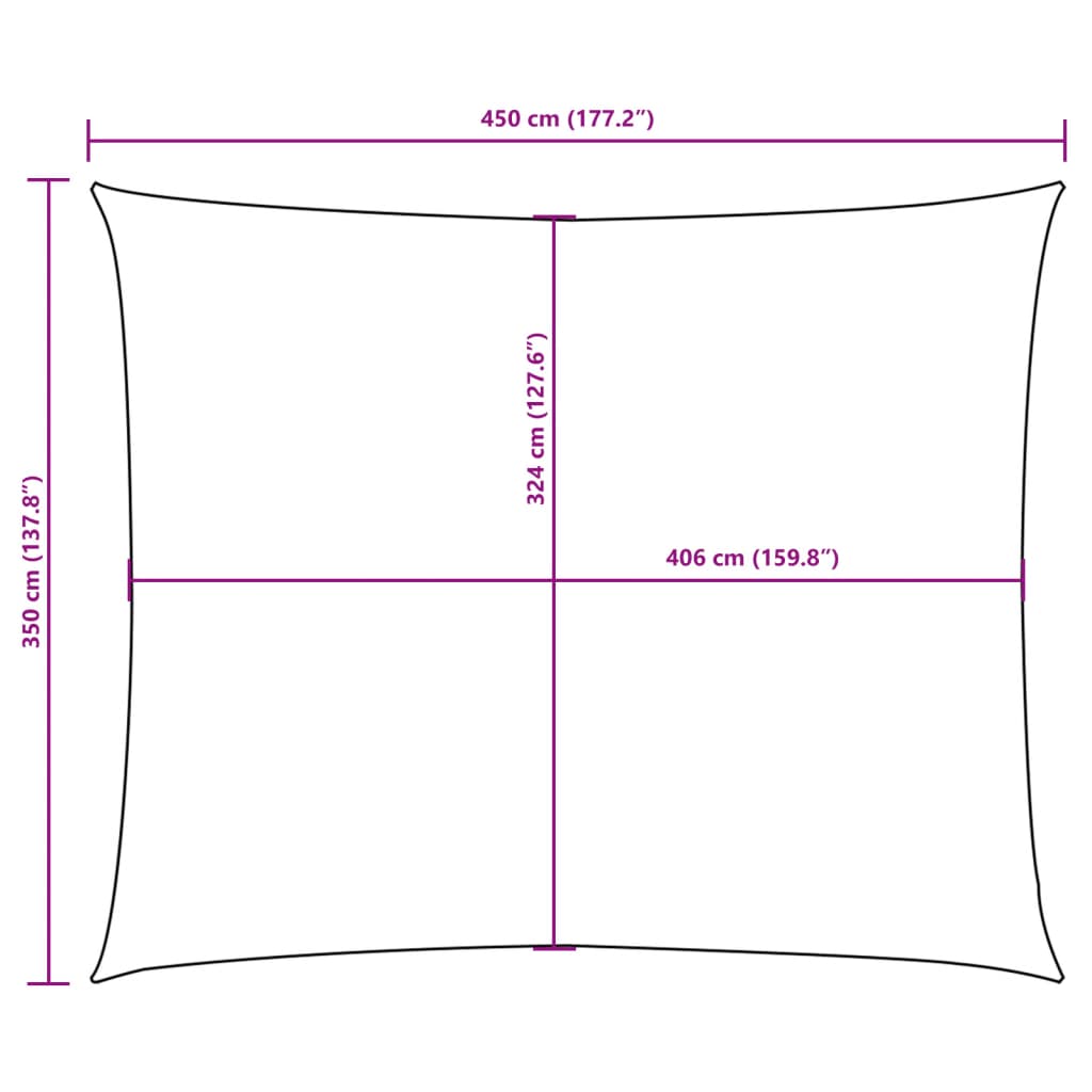 Sonnensegel Oxford-Gewebe Rechteckig 3,5x4,5 m Orange