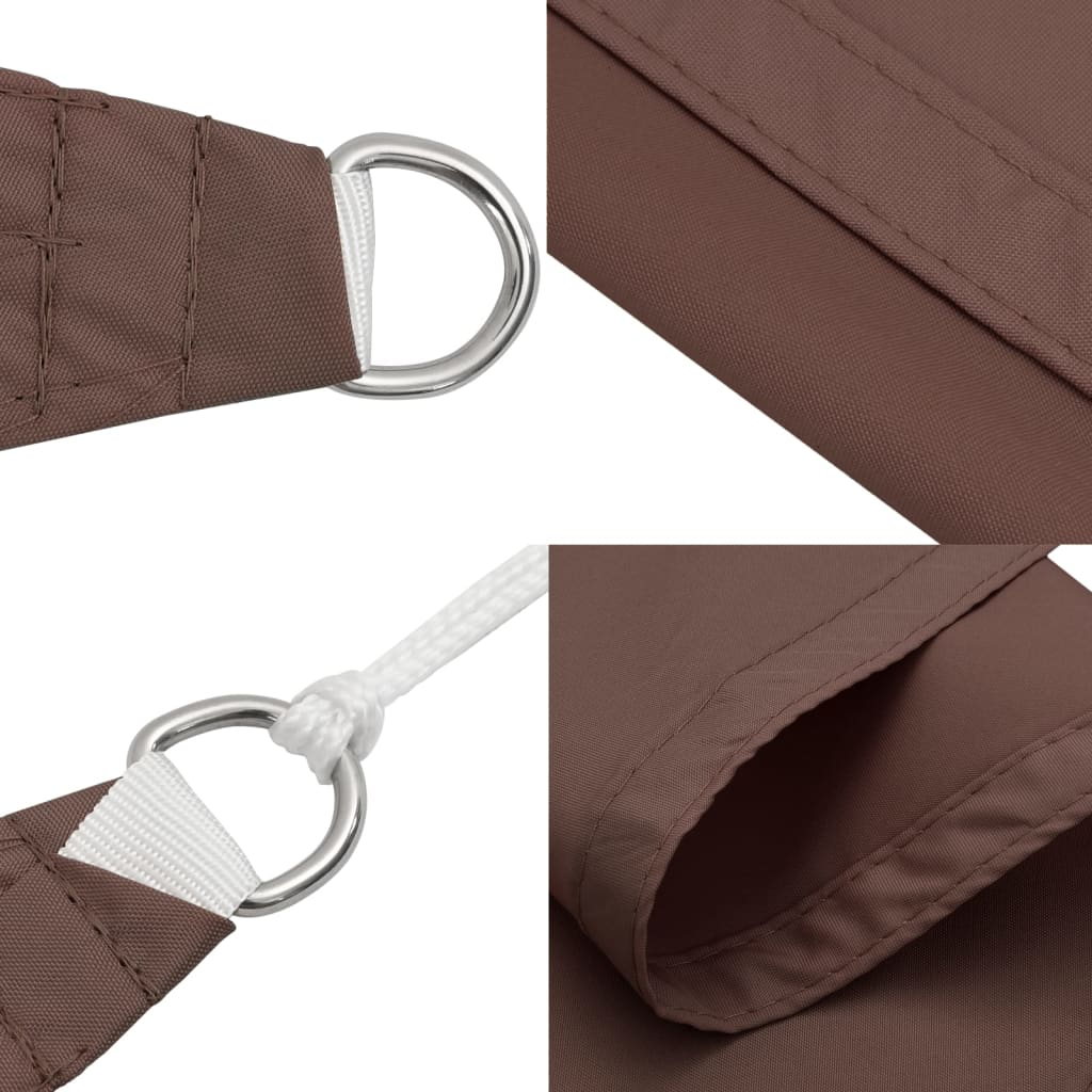 Sonnensegel Oxford-Gewebe Dreieckig 5x5x6 m Braun