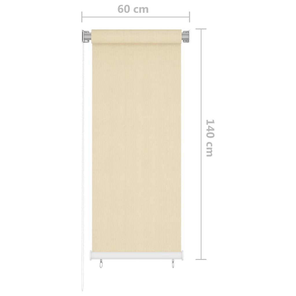 Outdoor Blind Cream 60x140 cm HDPE