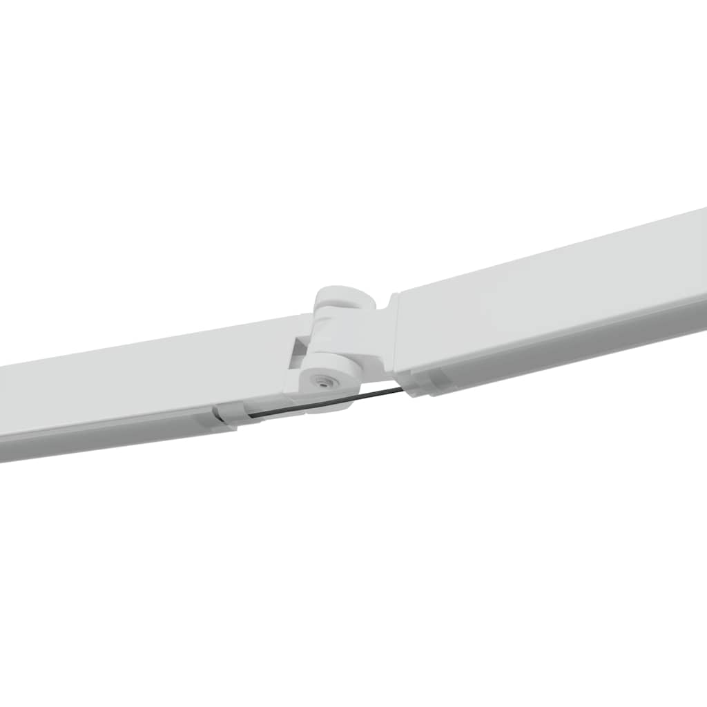 Markisenrahmen mit LED-Lichtleisten Weiß 350 x 250 cm Aluminium