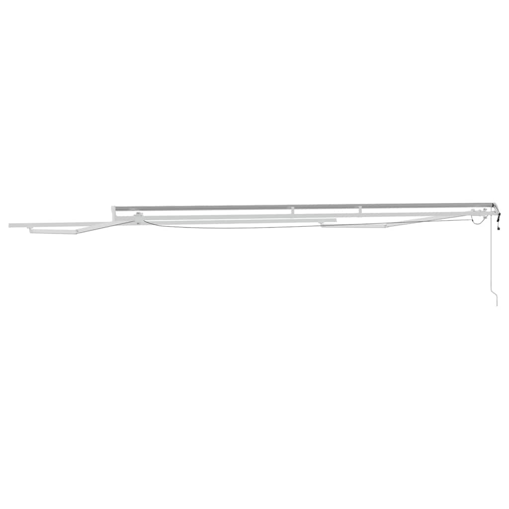 Markisenrahmen mit LED-Lichtleisten Weiß 500 x 300 cm Aluminium