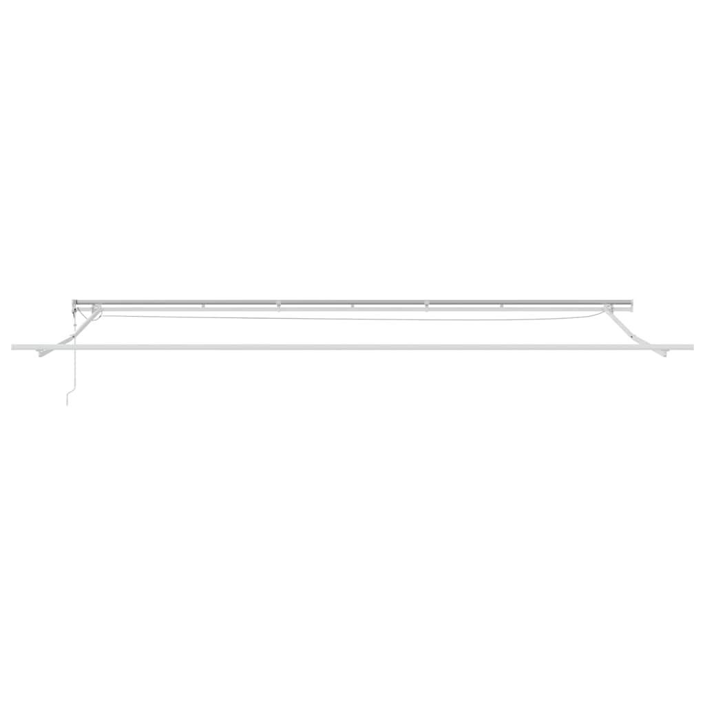 Markisenrahmen mit LED-Lichtleisten Weiß 600 x 300 cm Aluminium