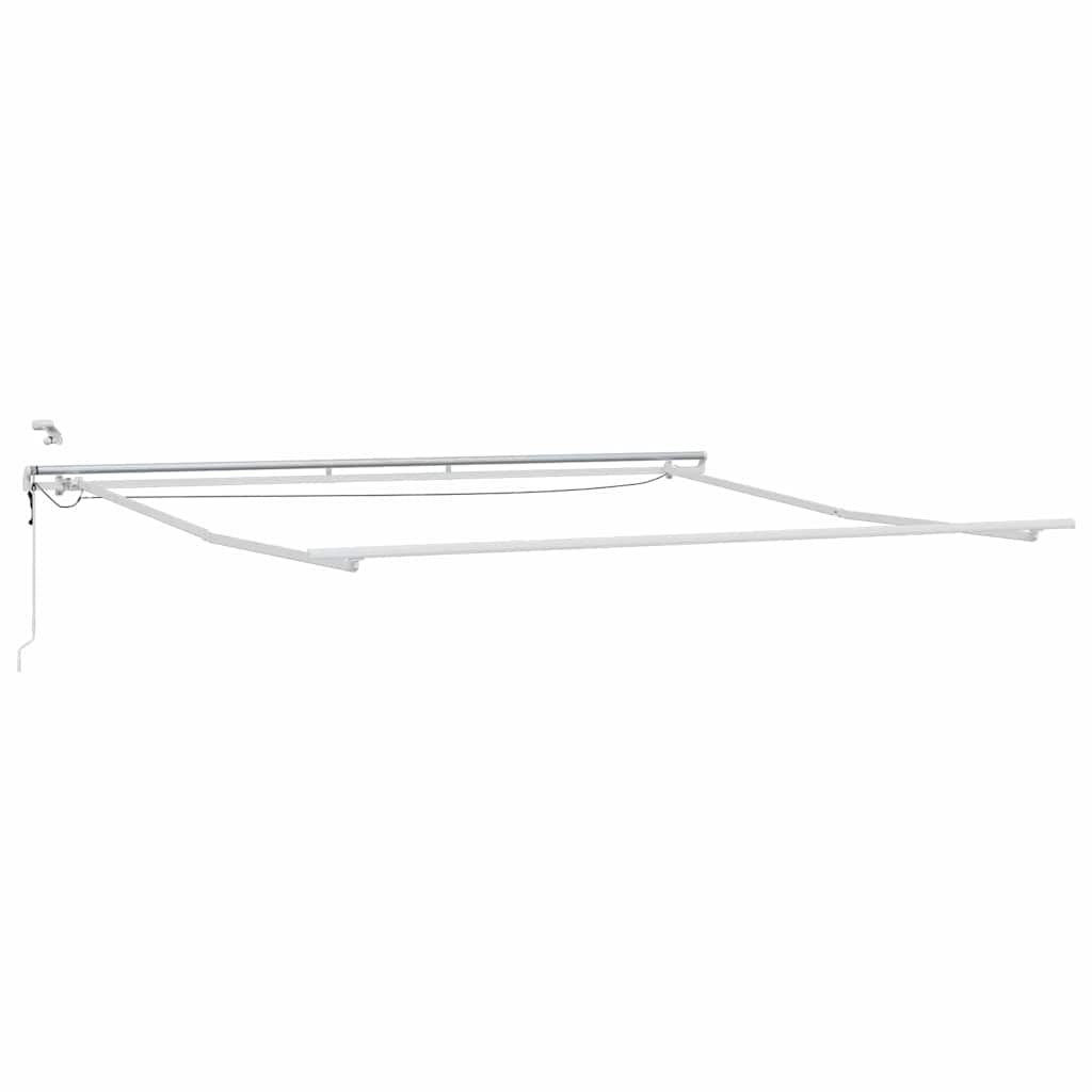 Markise mit Weiß 4 × 3,5 m Metall