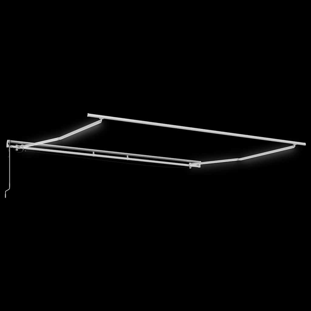 Markise mit Weiß 4 × 3,5 m Metall