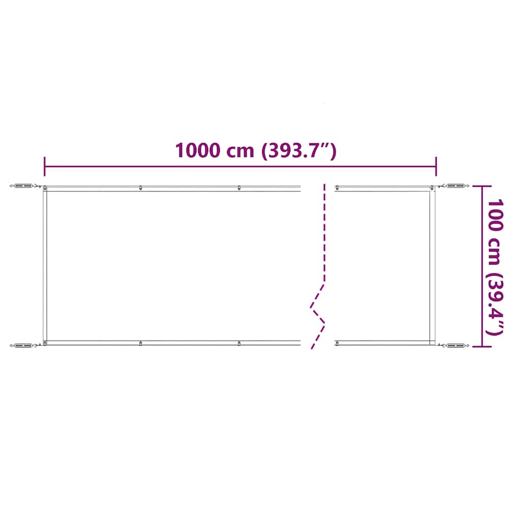 Senkrechtmarkise Anthrazit 100x1000 cm Oxford-Gewebe