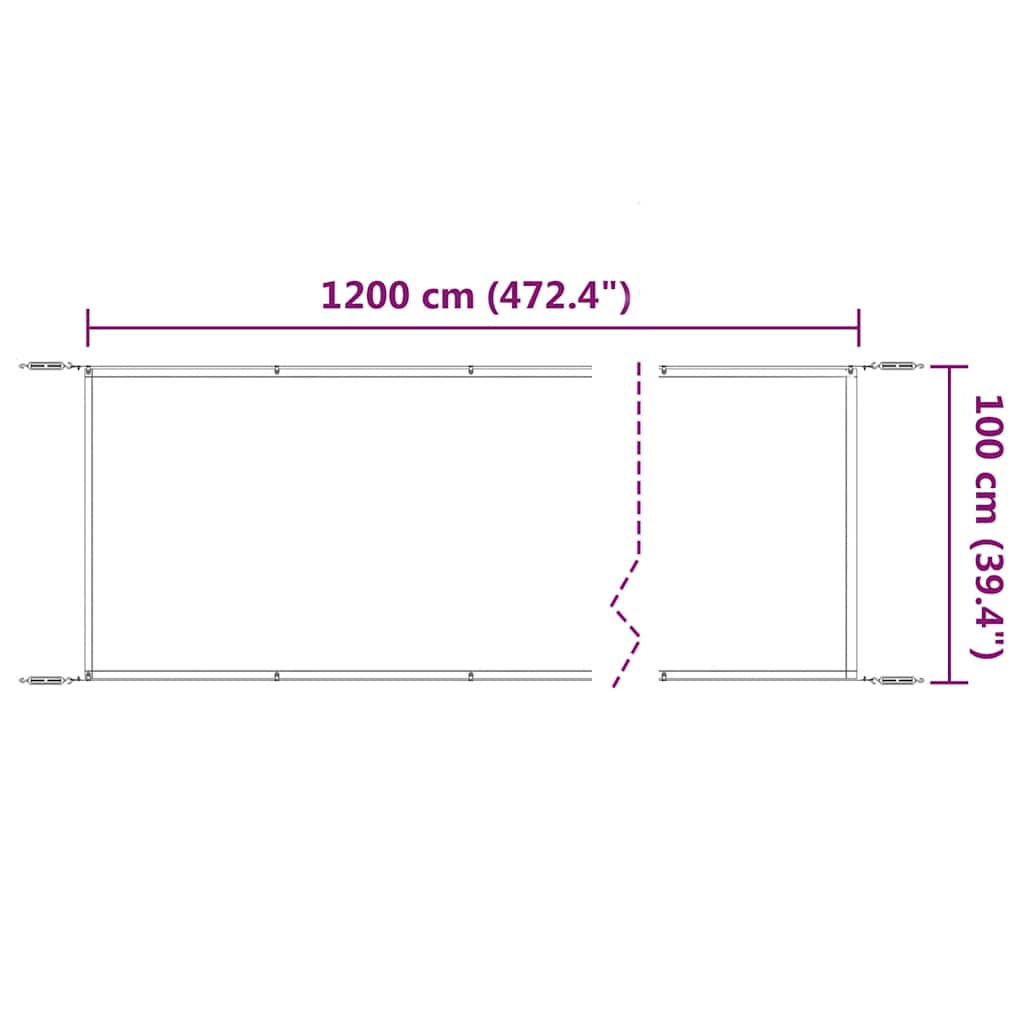 Senkrechtmarkise Terrakotta 100x1200 cm Oxford-Gewebe