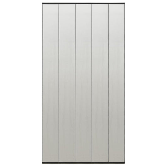 Insect Screen for Doors 5-piece Mesh Curtain Black 120x240 cm