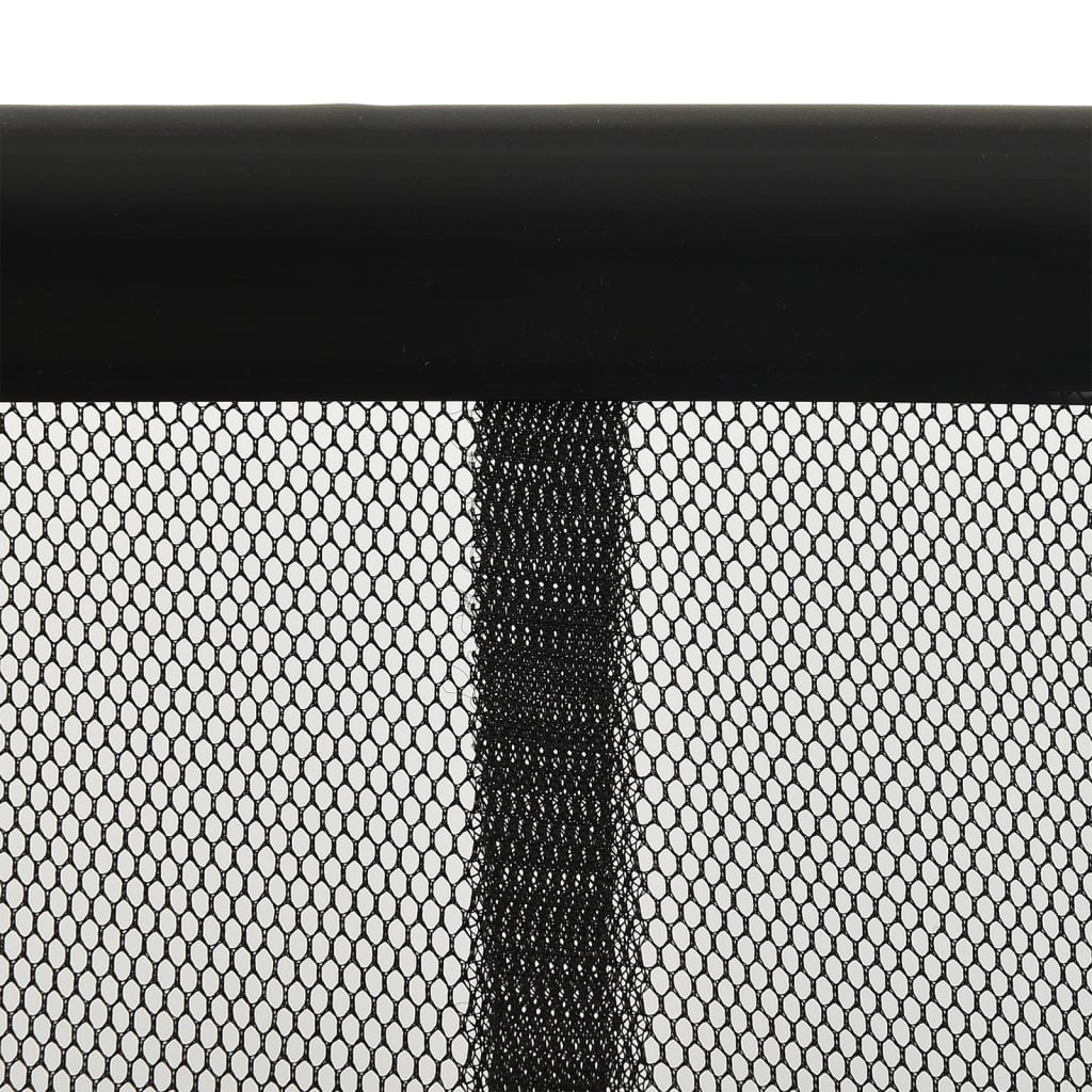 Insect screen for doors 10-piece net curtain black 240x240 cm