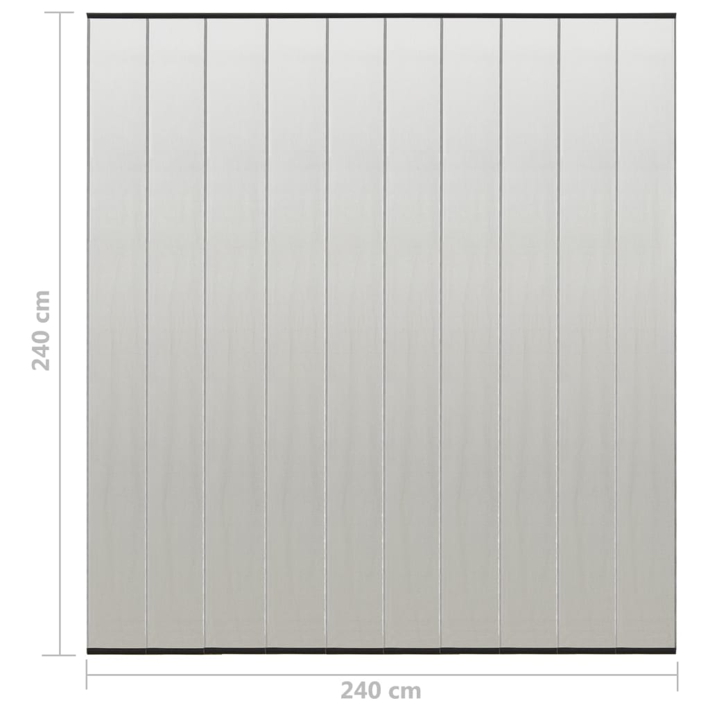Insect screen for doors 10-piece net curtain black 240x240 cm
