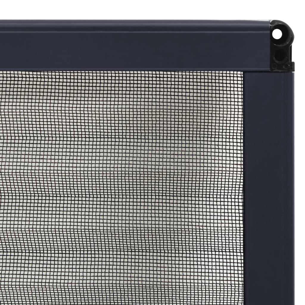 Insect screen pleated blind for windows aluminum anthracite 60x80cm