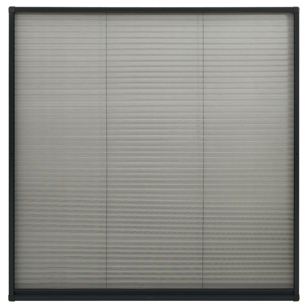 Insect Screen Pleat for Windows Aluminum Anthracite 120x120 cm
