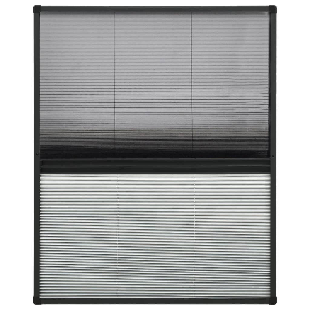 Moustiquaire plissée pour fenêtre aluminium 60x80 cm avec store intégré